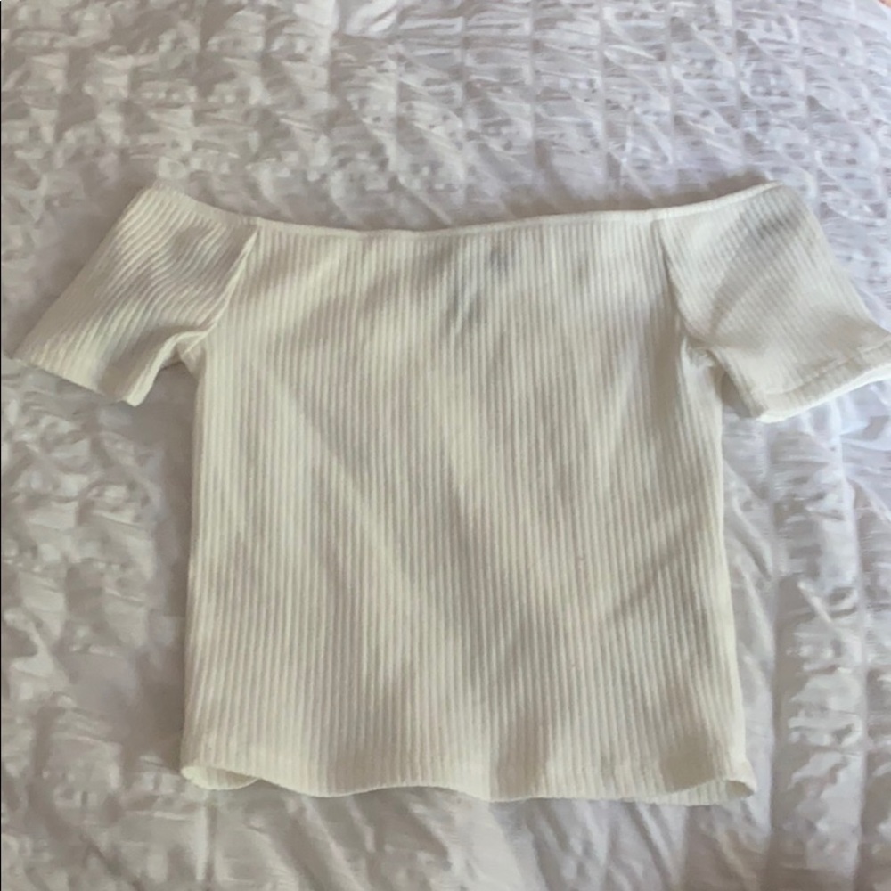 White off the shoulder top